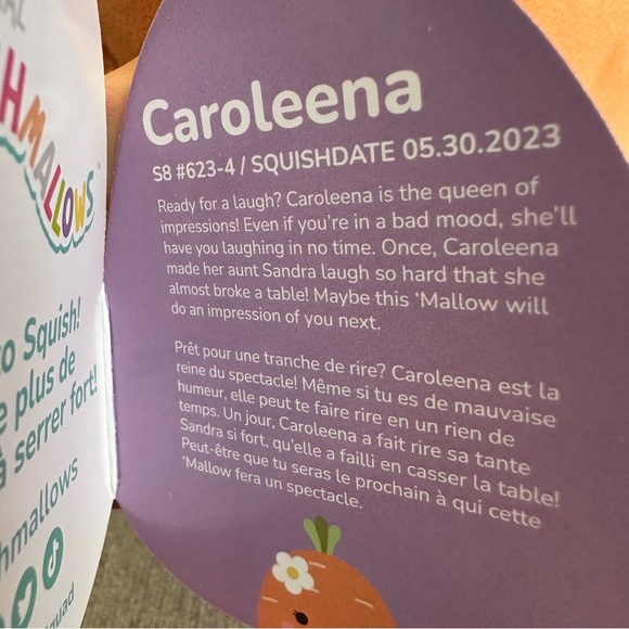 8โ Caroleena Squishmallows NWT - Picture 5 of 5